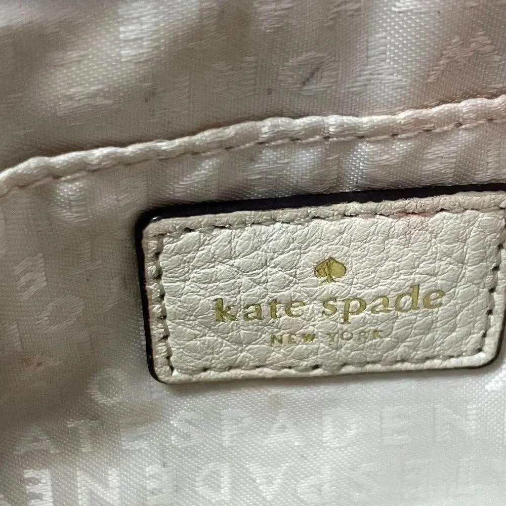 Kate Spade Natalia Quilted Leather Crossbody Purse S Ivory Flap Bag Turn-Lock